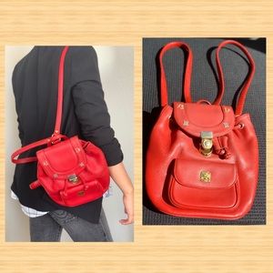 MCM Red Vintage Leather